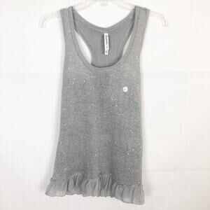 NWT Aeropostale Sleeveless Gray Peplum Sweater Juniors Medium